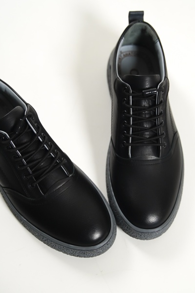 Mubiano 1326-S Hakiki Deri Siyah Erkek Spor Ayakkabı & Sneaker - 2