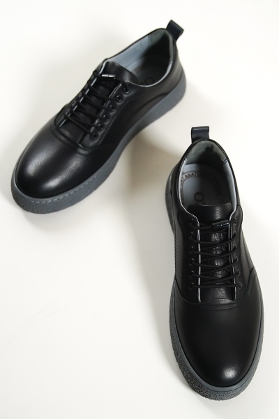 Mubiano 1326-S Hakiki Deri Siyah Erkek Spor Ayakkabı & Sneaker - 3