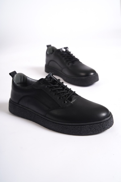 Mubaino 1326-SS Hakiki Deri Siyah/Siyah Erkek Spor Ayakkabı & Sneaker - 3