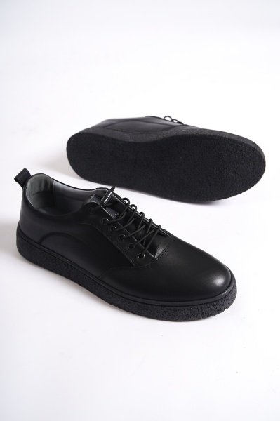 Mubaino 1326-SS Hakiki Deri Siyah/Siyah Erkek Spor Ayakkabı & Sneaker - 4