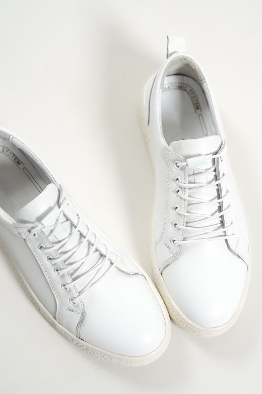 Mubiano 2001-B Hakiki Deri Beyaz Erkek Spor Ayakkabı & Sneaker - 3