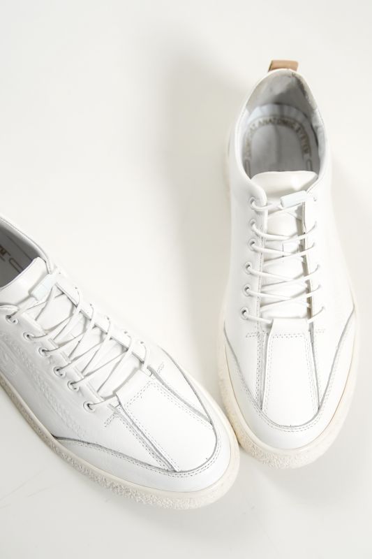 Mubiano 4500-B Hakiki Deri Beyaz Erkek Spor Ayakkabı & Sneaker - 3