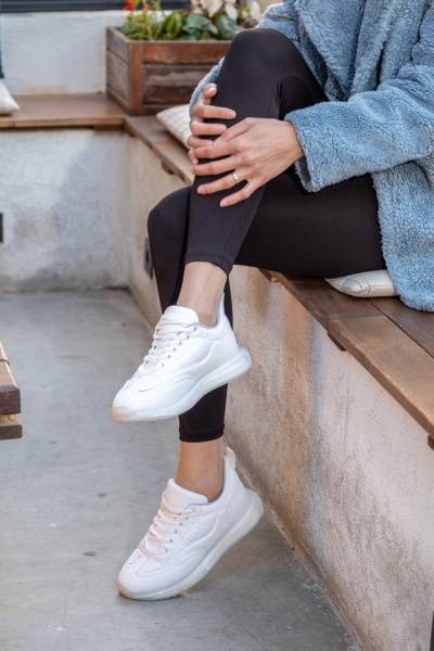 Mubiano 105-B Beyaz Kadın Spor Ayakkabı & Sneaker - 4