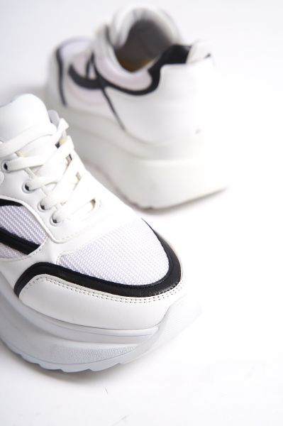 Mubiano 315-BS Beyaz/Siyah Kadın Spor Ayakkabı & Sneaker - 4