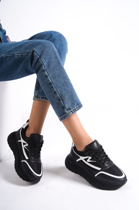 Mubiano 315-SB Siyah/Beyaz Kadın Spor Ayakkabı & Sneaker - 2