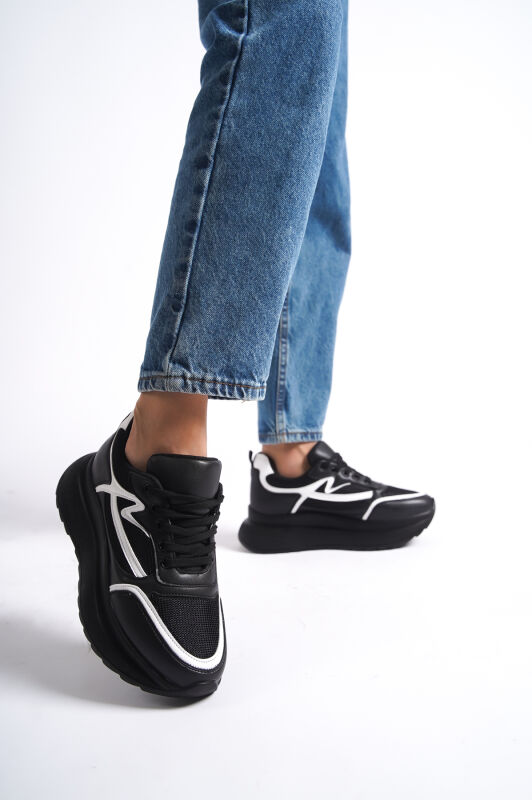 Mubiano 315-SB Siyah/Beyaz Kadın Spor Ayakkabı & Sneaker - 3