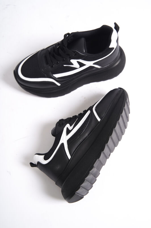 Mubiano 315-SB Siyah/Beyaz Kadın Spor Ayakkabı & Sneaker - 4