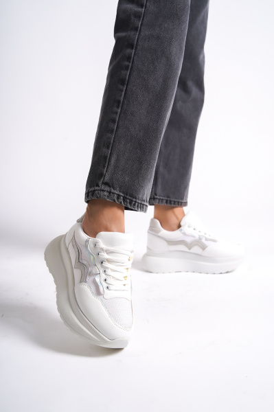 Mubiano 317-B Beyaz Kadın Spor Ayakkabı & Sneaker - 6