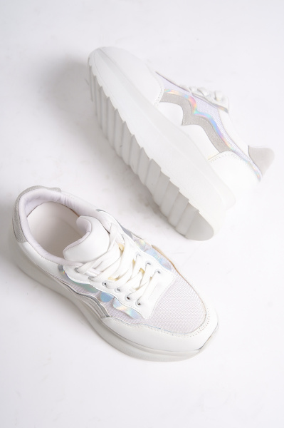 Mubiano 317-B Beyaz Kadın Spor Ayakkabı & Sneaker - 7