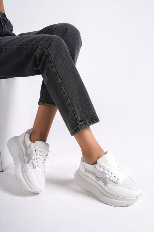 Mubiano 317-B Beyaz Kadın Spor Ayakkabı & Sneaker - 2