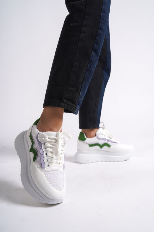 Mubiano 317-YL Yeşil/Lila Kadın Spor Ayakkabı & Sneaker - 2