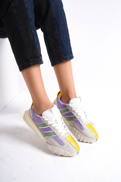 Mubiano 559-LS Lila/Sarı Kadın Spor Ayakkabı & Sneaker 