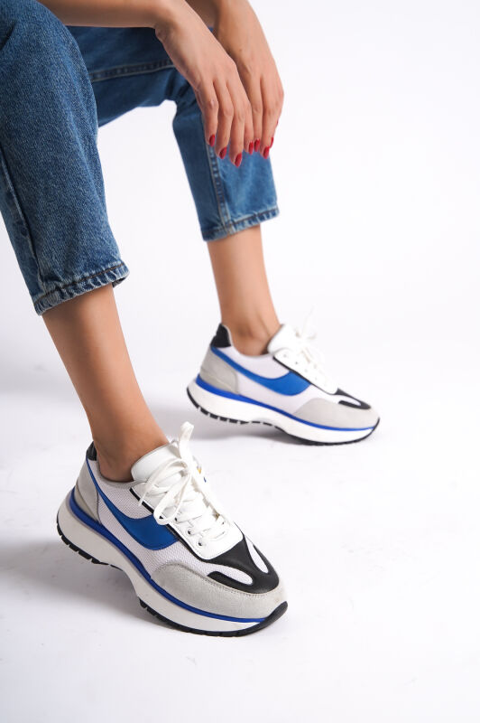 Mubiano 600-GMB Gri/Mavi/Beyaz Kadın Spor Ayakkabı & Sneaker - 1