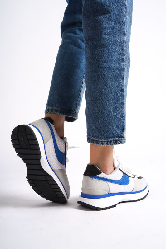 Mubiano 600-GMB Gri/Mavi/Beyaz Kadın Spor Ayakkabı & Sneaker - 4