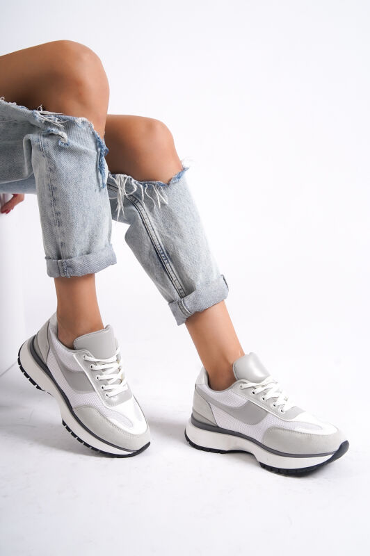 Mubiano 600-GRB Gri/Beyaz Kadın Spor Ayakkabı & Sneaker - 1