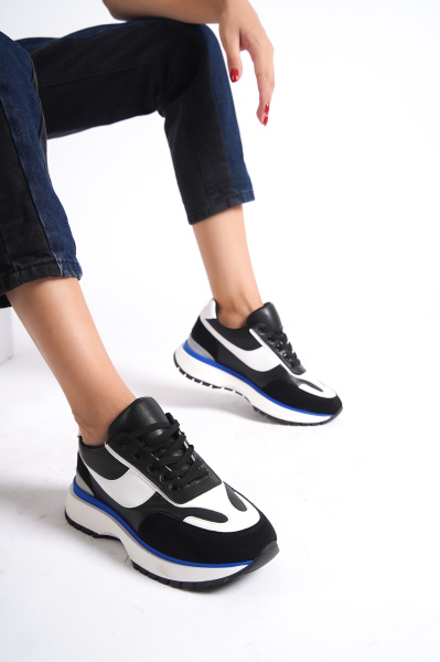 Mubiano 600-SB Siyah/Beyaz Kadın Spor Ayakkabı & Sneaker 