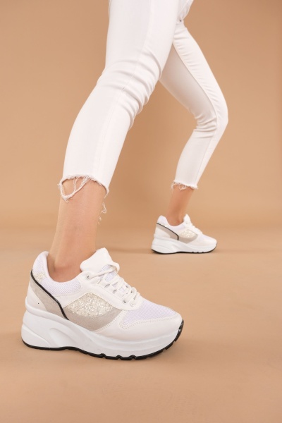 Mubiano 910-B Beyaz Kadın Spor Ayakkabı & Sneaker - 1