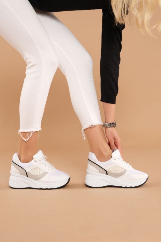 Mubiano 910-B Beyaz Kadın Spor Ayakkabı & Sneaker - 4