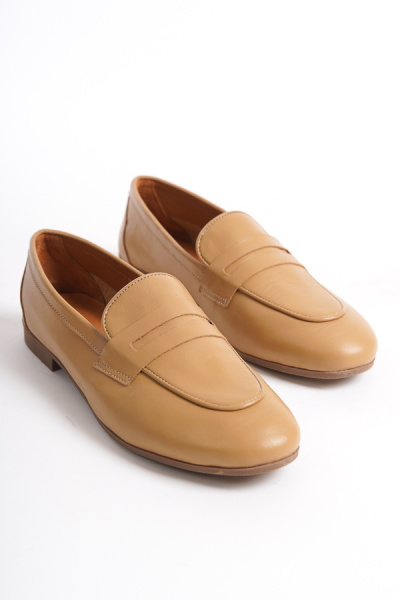 Mubiano Collection Kadın Deri Loafer & Babet Camel -MCMNG12103-CML - 1