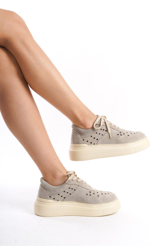 Mubiano Collection Kadın Deri Spor Ayakkabı & Sneaker Bej -MCRGN16084-BJ - 10