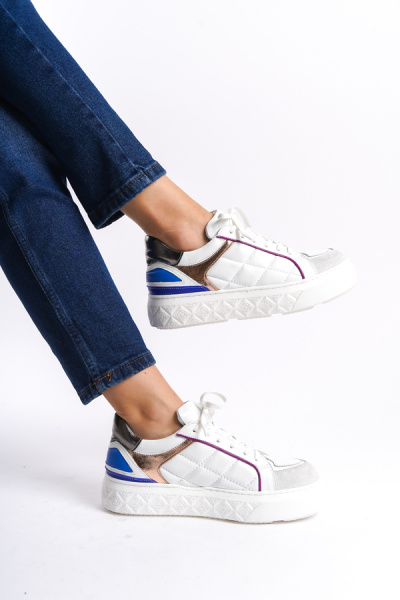 Mubiano Collection Kadın Deri Spor Ayakkabı & Sneaker Beyaz -MCRGN6062-B 