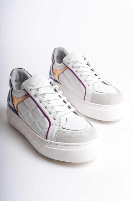 Mubiano Collection Kadın Deri Spor Ayakkabı & Sneaker Beyaz -MCRGN6062-B - 8