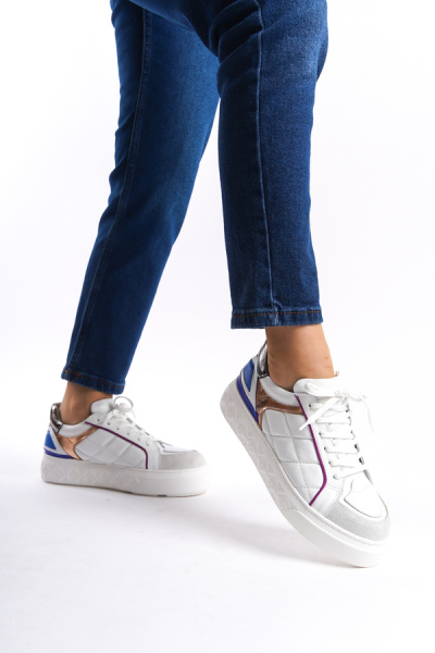 Mubiano Collection Kadın Deri Spor Ayakkabı & Sneaker Beyaz -MCRGN6062-B - 9