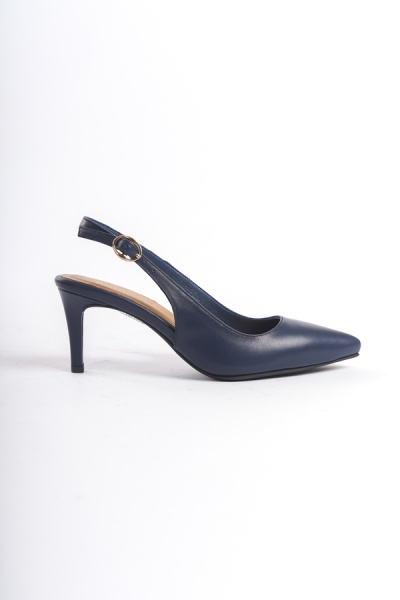 Mubiano Collection Kadın Topuklu Deri Stiletto & Ayakkabı Lacivert -MCRGN80124-LCV - 8