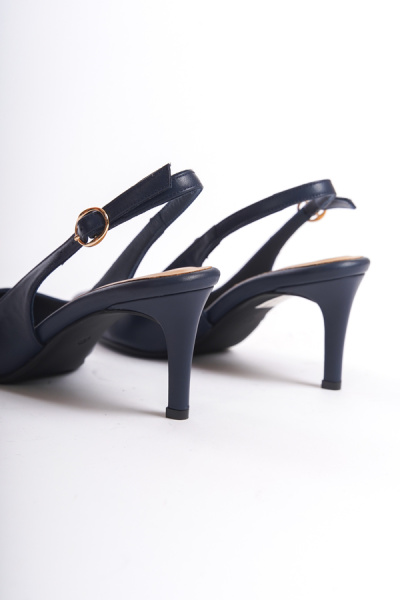 Mubiano Collection Kadın Topuklu Deri Stiletto & Ayakkabı Lacivert -MCRGN80124-LCV - 12