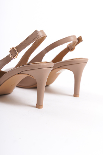 Mubiano Collection Kadın Topuklu Deri Stiletto & Ayakkabı Nude -MCRGN80124-N - 12