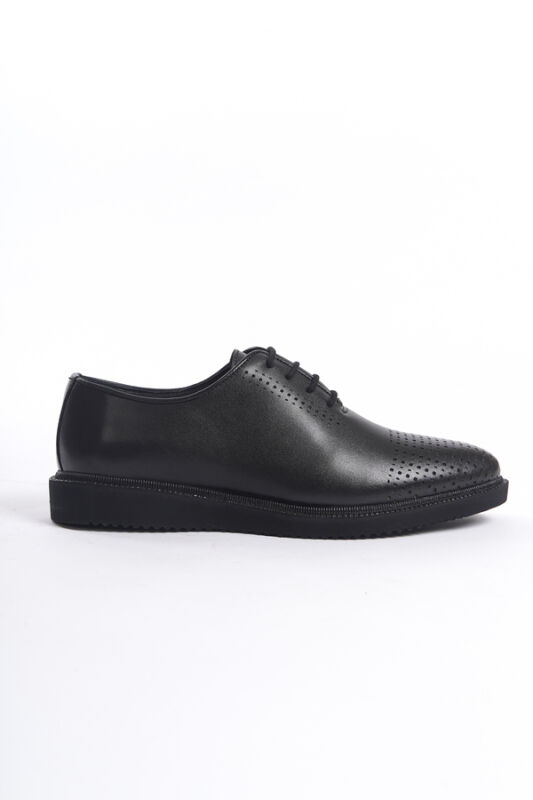 Mubiano Erkek Deri Bağcıklı Klasik Ayakkabı Siyah-MBEYY23212-S - 8