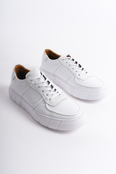 Mubiano Erkek Deri Spor Ayakkabı & Sneaker Beyaz -MBKRY650-B - 8