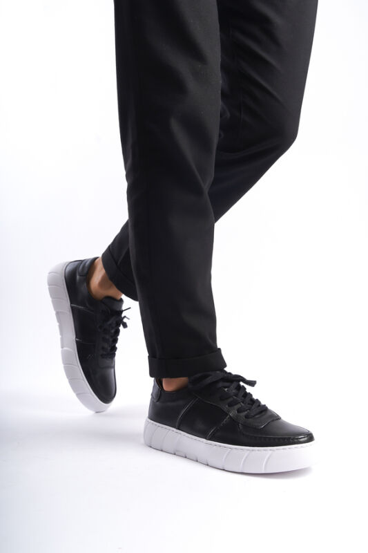 Mubiano Erkek Deri Spor Ayakkabı & Sneaker Siyah -MBKRY650-S - 1