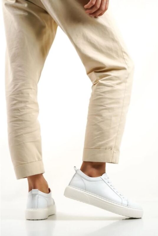 Mubiano M3-B Beyaz Hakiki Deri Erkek Spor Ayakkabı & Sneaker - 6