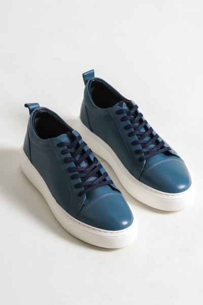 Mubiano M3-M Mavi Hakiki Deri Erkek Spor Ayakkabı & Sneaker 