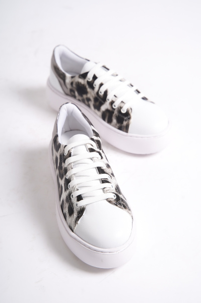 Mubiano MB6303-BC Kadın Kalın Taban Beyaz Çelik Hakiki Deri Sneaker & Spor Ayakkabı - 3
