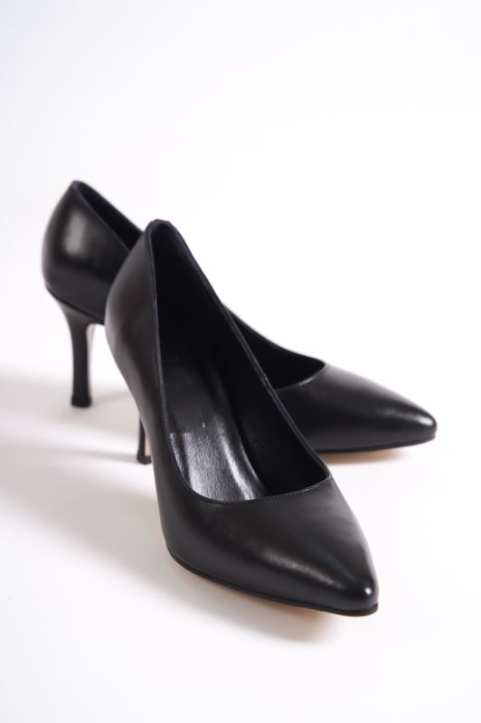 Mubiano MBALM113S Hakiki Deri Siyah 8 Cm Yüksek Topuklu Sivri Burun Kadın Stiletto&Topuklu Ayakkabı - 4