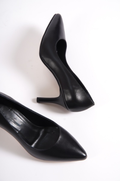 Mubiano MBALM113S Hakiki Deri Siyah 8 Cm Yüksek Topuklu Sivri Burun Kadın Stiletto&Topuklu Ayakkabı - 3