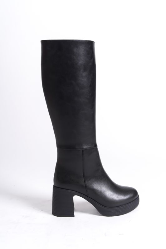 Mubiano MBIBR204-S Kadın Siyah Platform Kalın Topuklu Uzun Çizme - 3