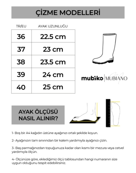 Mubiano MBIBR400-S Siyah Kalın Thermo Taban Uzun Binici Çizme - 5