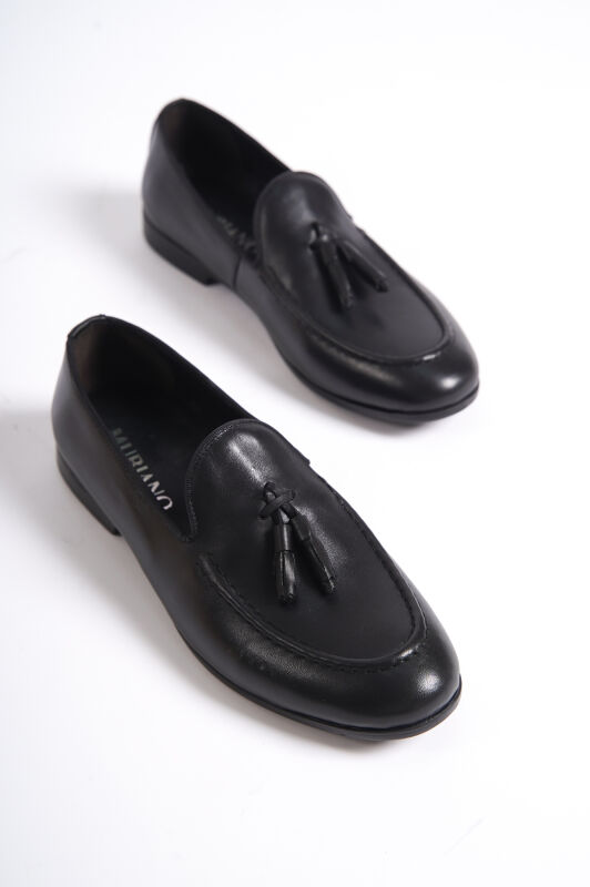 Mubiano MBKRY102S Erkek Siyah Hakiki Deri Loafer & Günlük Ayakkabı - 2