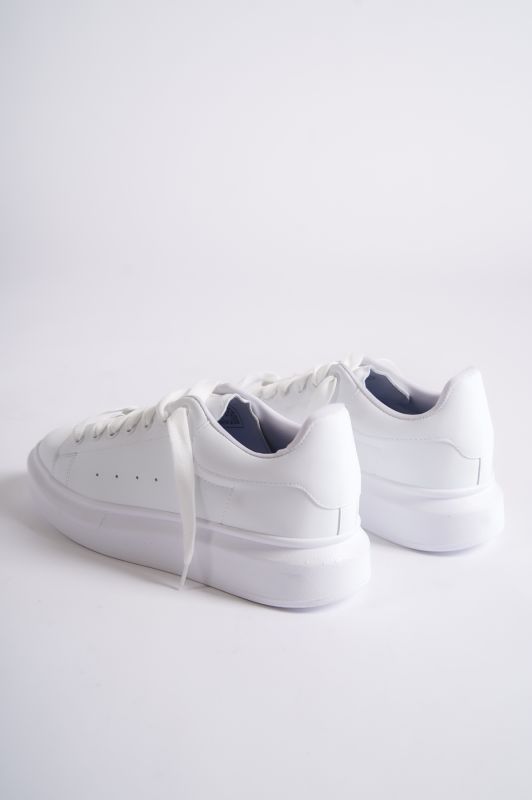 Mubiano MBMCQ1000-BB Erkek Kalın Taban Beyaz/Beyaz Sneaker & Spor Ayakkabı - 4