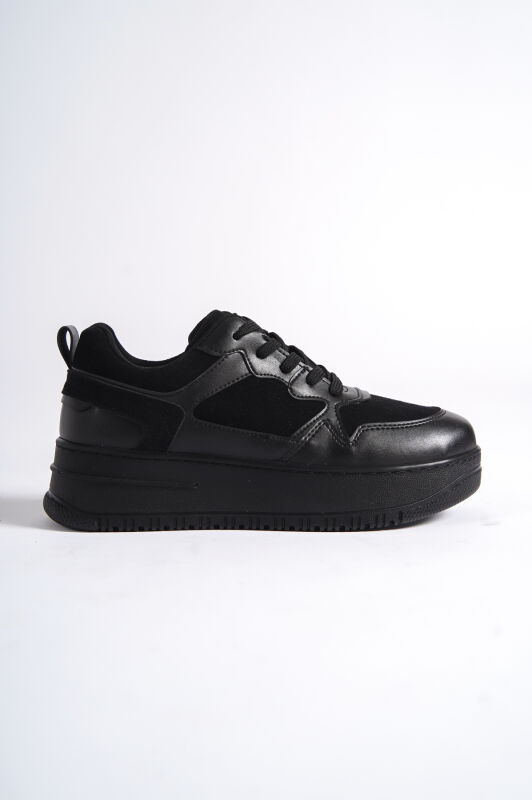Mubiano MBNK160-SS Kadın Kalın Taban Siyah/Siyah Sneaker & Spor Ayakkabı - 6