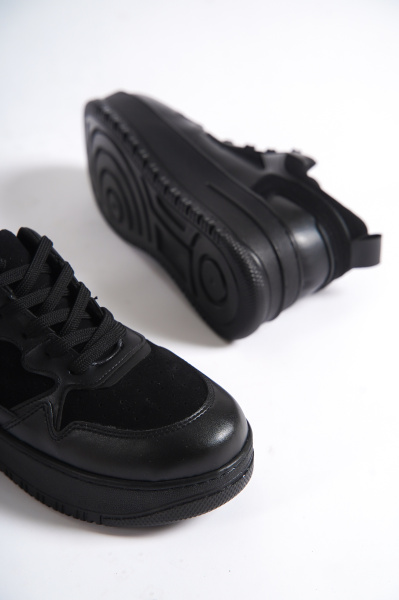 Mubiano MBNK160-SS Kadın Kalın Taban Siyah/Siyah Sneaker & Spor Ayakkabı - 8